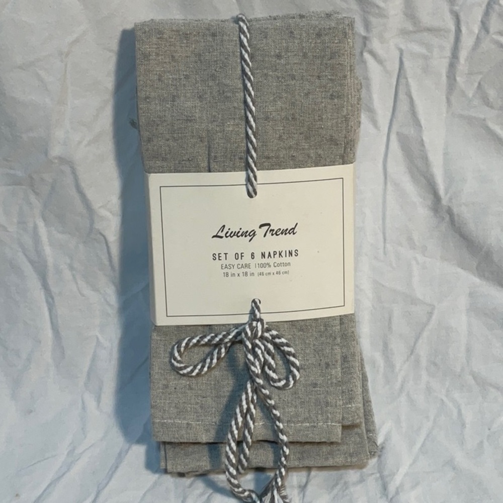 Gray Cotton Napkin Set